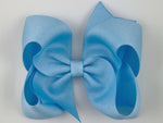 light blue hair bow for girls