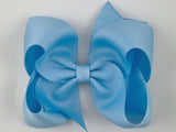 light blue hair bow for girls