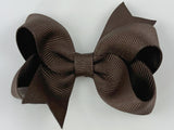 brown baby girl 3 inch hair bow