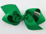 Christmas green hair bow for baby girl