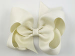 off white hair bow