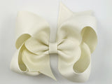 off white hair bow