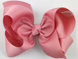 dusty rose hair bow