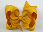 mustard hair bow