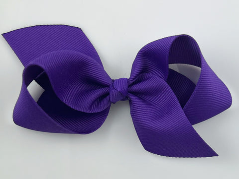 dark purple hair bow