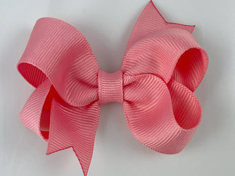 coral pink 3 inch baby girl hair bows