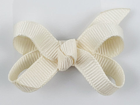 ivory baby hair bow