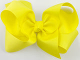 yellow hair bow for girls