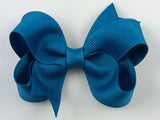 teal blue 3 inch baby girl hair bows