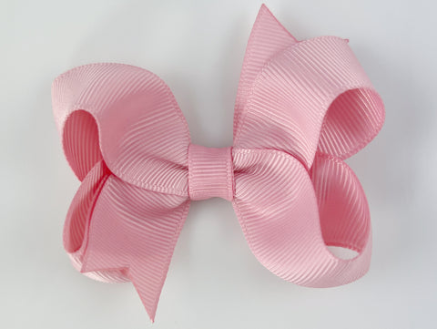 soft rose pink 3 inch baby girl hair bows