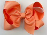 orange hair bow for girls