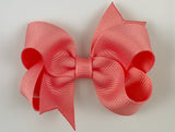 coral baby girl 3 inch hair bow