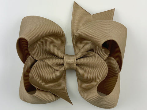 taupe hair bow