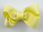 light baby yellow small hair bow