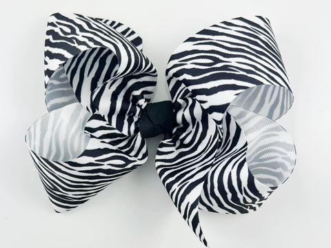 zebra hair bow