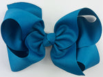 teal hair bow for girls