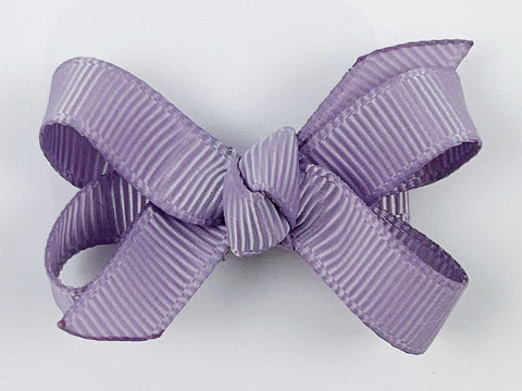 dusty purple extra small baby hair bow