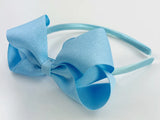 Light Blue Bow Headband