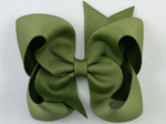 olive green hair bow