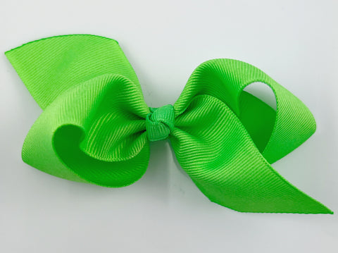 neon bright green hair bow