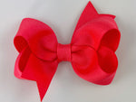 neon coral baby girl 3 inch hair bow