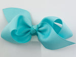 aqua teal blue hair bows for baby girl
