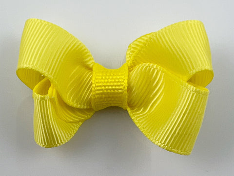 bright lemon yellow small hair bow