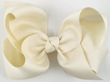 ivory cream hair bow