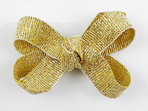 gold baby hair bow