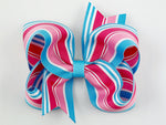 pink blue hair bow