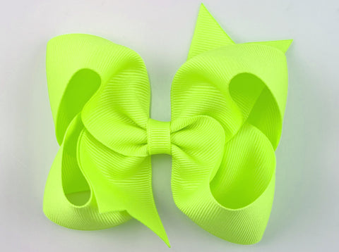 neon green hair bow