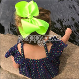 Neon Green 6 inch Hair Bow