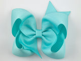 teal blue hair bow