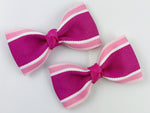 pink hair bow clips for girls