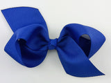 royal blue hair bow for girls