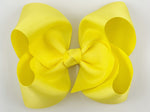 bright lemon yellow 5 inch hair bow
