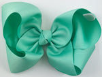 green hair bow for girls