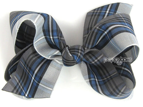 school plaid hair bow