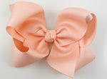 peach hair bow for girls