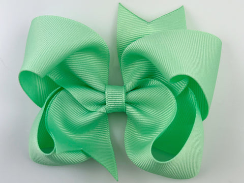 light green hair bow for girls