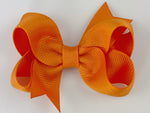 orange baby girl 3 inch hair bow