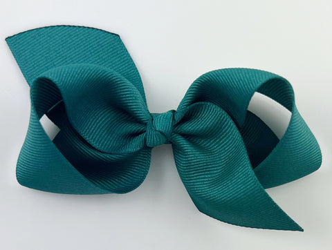 blue green hair bow for girls