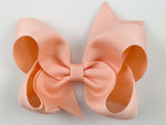 peach hair bow for girls