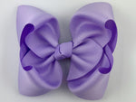 light purple big 5 inch hair bow