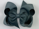 dark gray hair bow