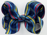 school plaid hair bow