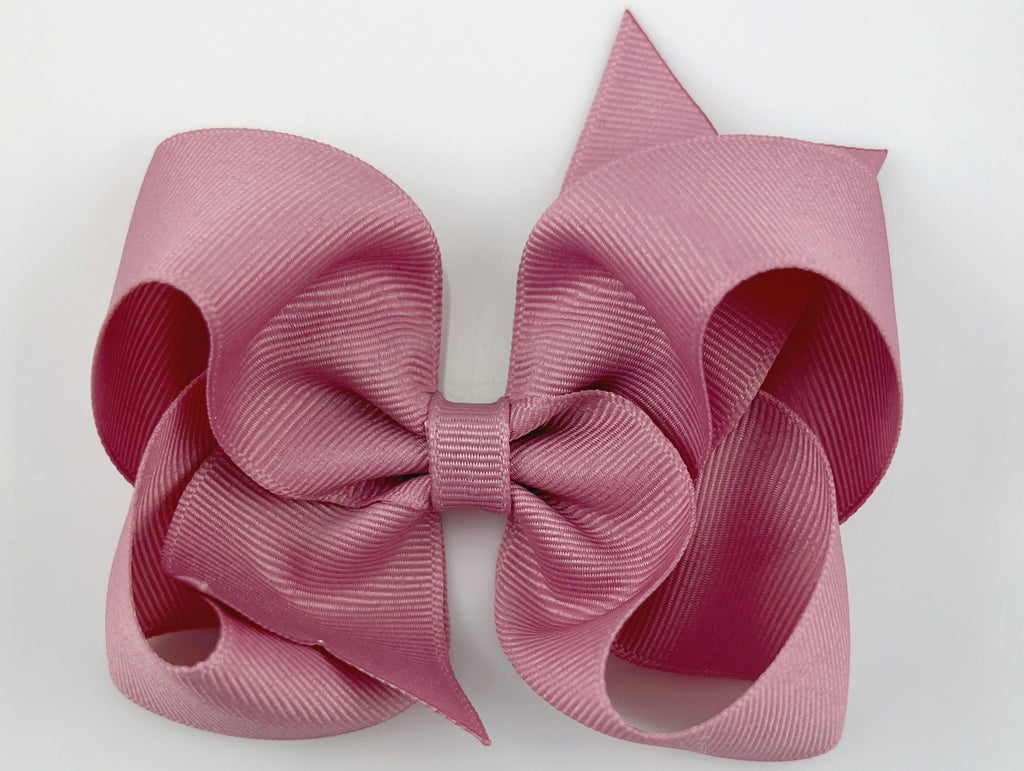 Satin Hair Bows for Women Mauve Pink