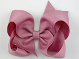 mauve hair bow for girls 