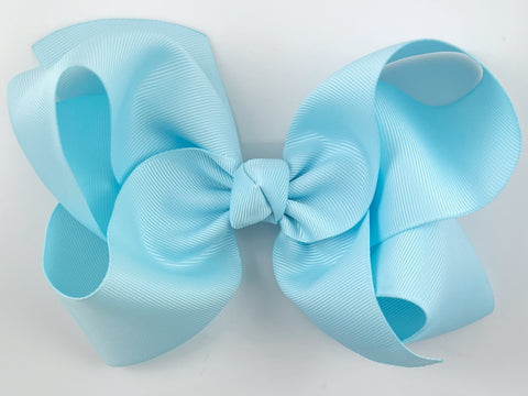 light blue hair bow for girls