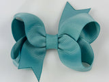 sea foam blue green 3 inch baby girl hair bows
